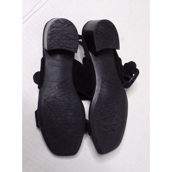 🆕MUNRO Ashlin Silver Buckle Block Heel Sandals Shoes Black 8.5 - Picture 10 of 10